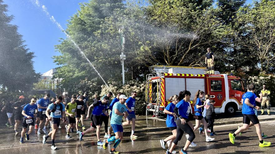 Carlos Novillo en el Carrera Memorial de Bomberos de Alcorcón