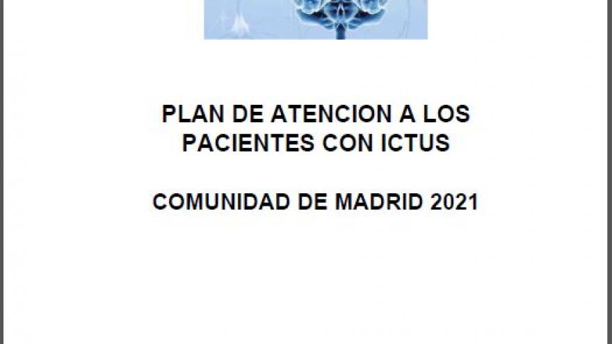 Portada de la publicación Plan de Atención a los pacientes con Ictus en la Comunidad de Madrid 2021