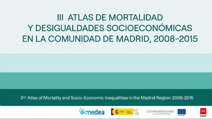 Portada de la publicación III Atlas de mortalidad y desigualdades socioeconómicas en la Comunidad de Madrid, 2008-2015