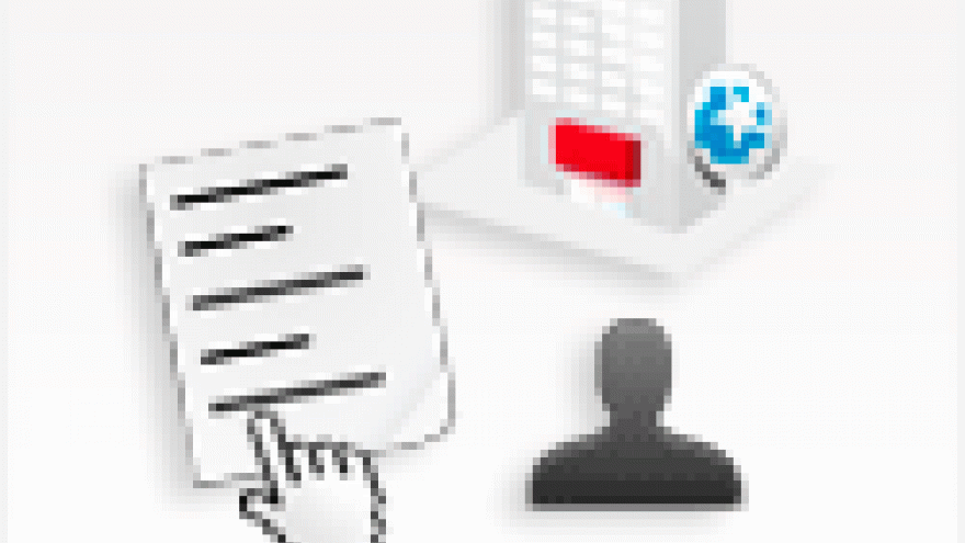 relación de especialidades icono de hospital y profesional