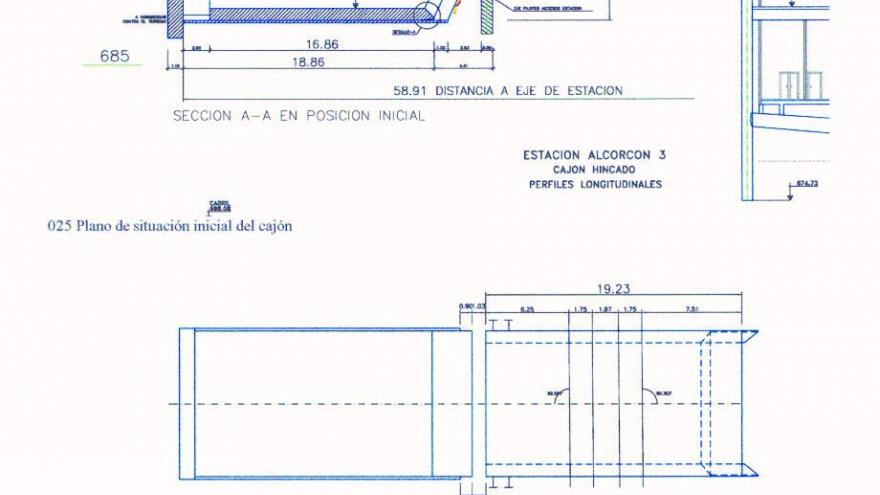 Plano de situación inicial del cajón