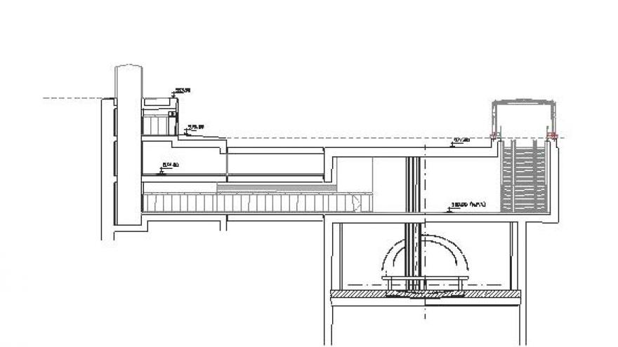 Scheme of the longitudinal section of the Almendrales station