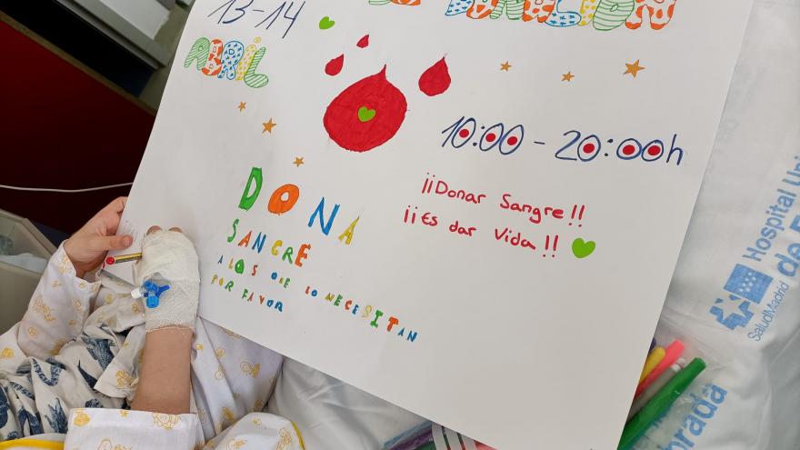 Children's drawings about donating blood