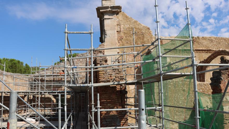 Trabajo de restauración en el Monasterio de Santa María la Real de Valdeiglesias