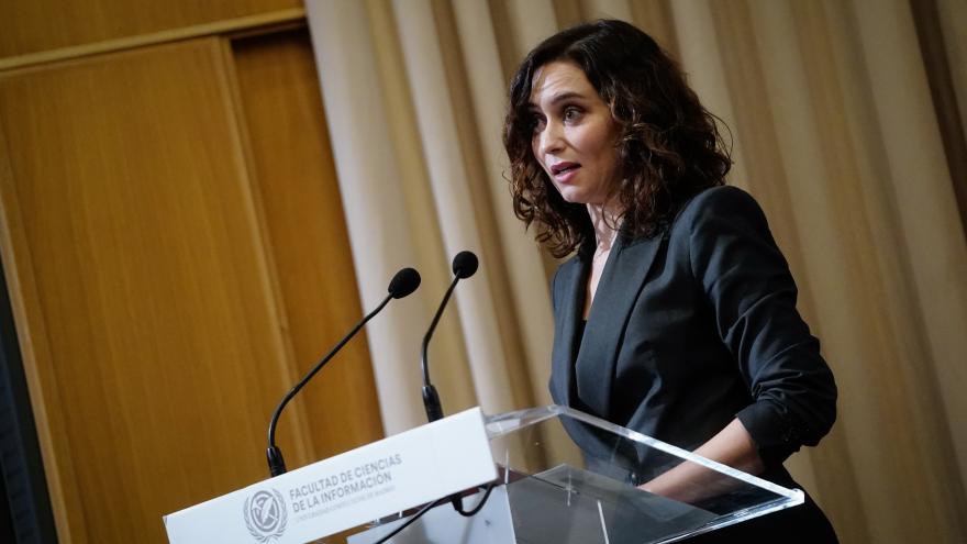 La presidenta durante su discurso al recibir el reconocimiento