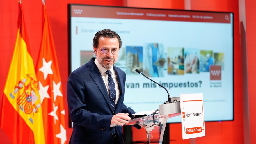 El consejero Javier Fernández-Lasquetty durante la presentación de la herramienta