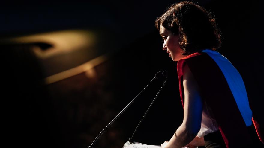 La presidenta durante su intervención en el acto