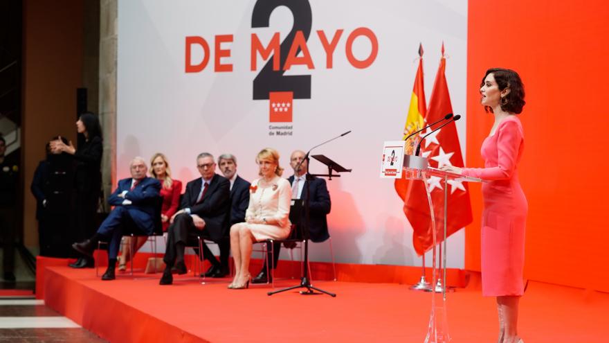 La presidenta en el atril durante su discurso