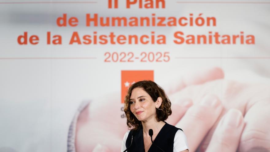 La presidenta durante su intervención del Plan de Humanización