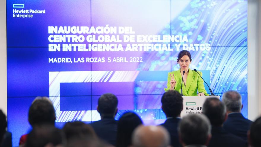 La presidenta durante su intervención en el acto