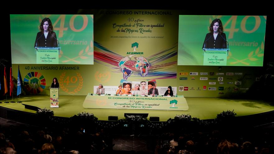 La presidenta durante el congreso
