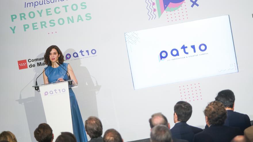 La presidenta durante su intervención en el acto