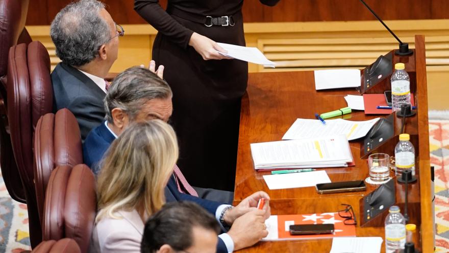 La presidenta durante su anuncio en el pleno