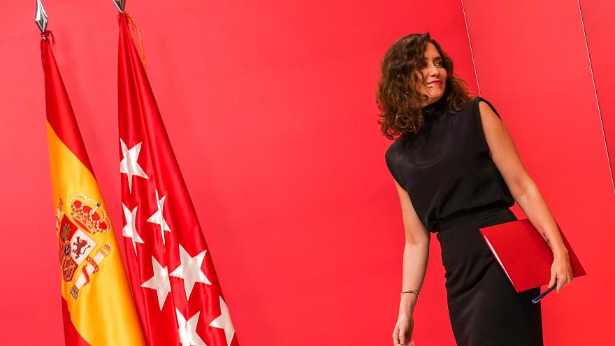 La presidenta durante la rueda de prensa tras el consejo de gobierno