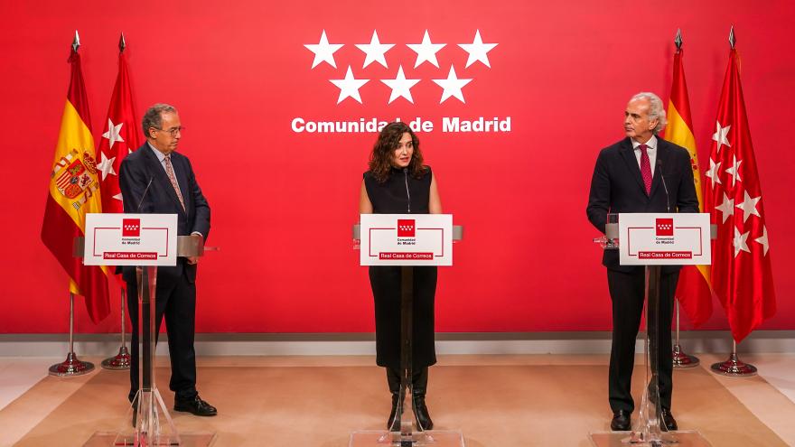 Díaz Ayuso anuncia el fin de la eventualidad en la sanidad pública madrileña e incentivos en Atención Primaria La presidenta durante la rueda de prensa tras el consejo de gobierno