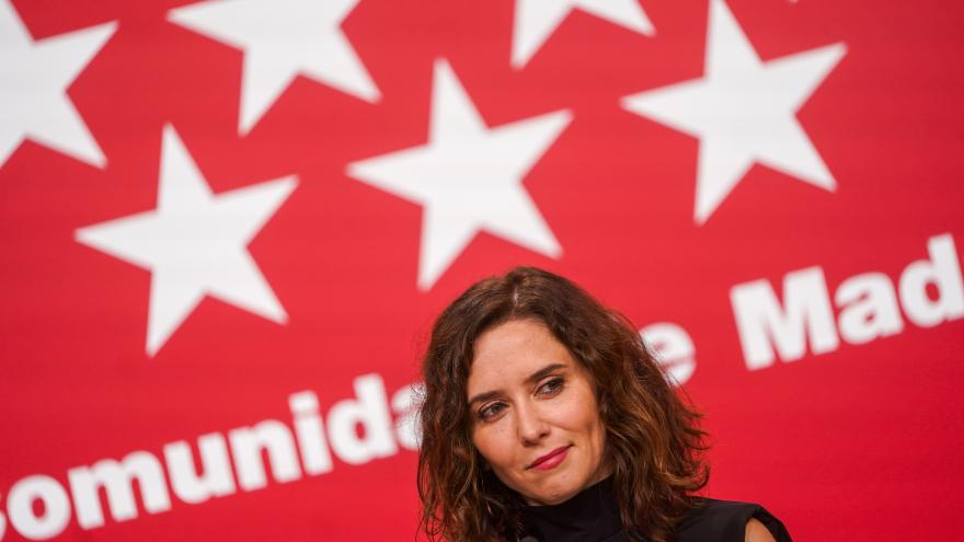 La presidenta durante la rueda de prensa tras el consejo de gobierno