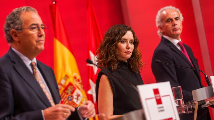 La presidenta durante la rueda de prensa tras el consejo de gobierno
