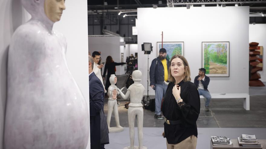 La consejera Marta Rivera en su visita a la feria 