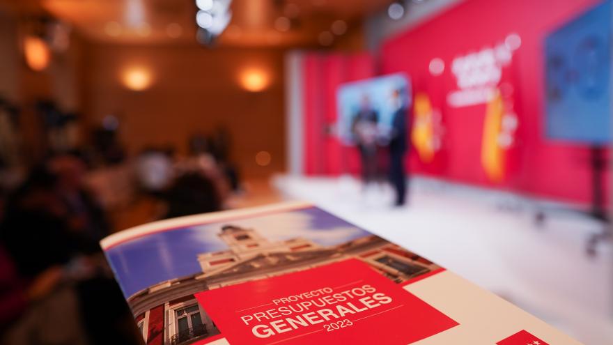 La Comunidad de Madrid aprueba los Presupuestos de 2023 Una imagen de la rueda de prensa
