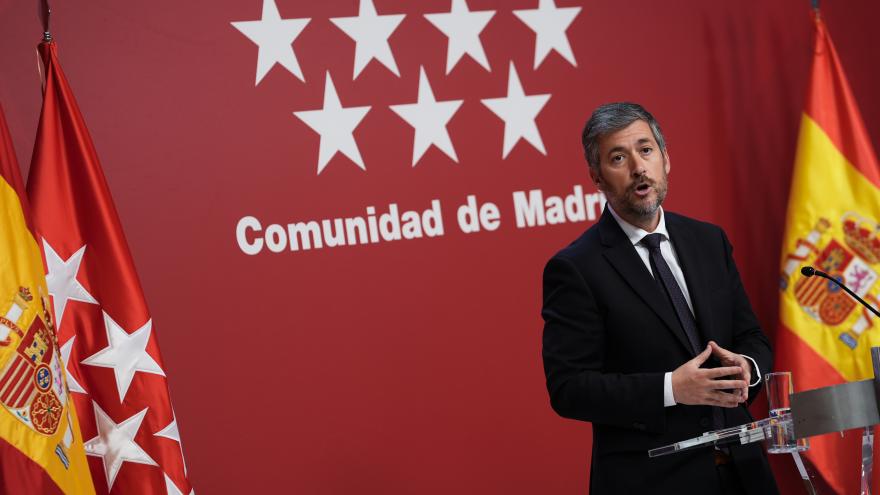 El consejero García Martín en la rueda de prensa