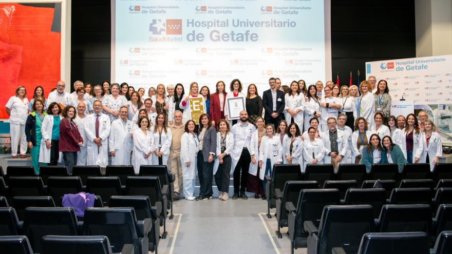 El Hospital público de Getafe recibe el reconocimiento del 'Sello EFQM 600'