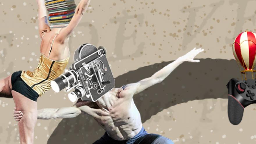 Collage con imágenes vinculadas con la cultura