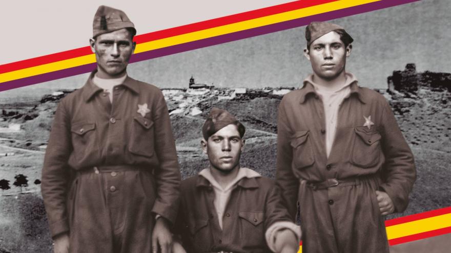 Foto tres soldados Guerra Civil