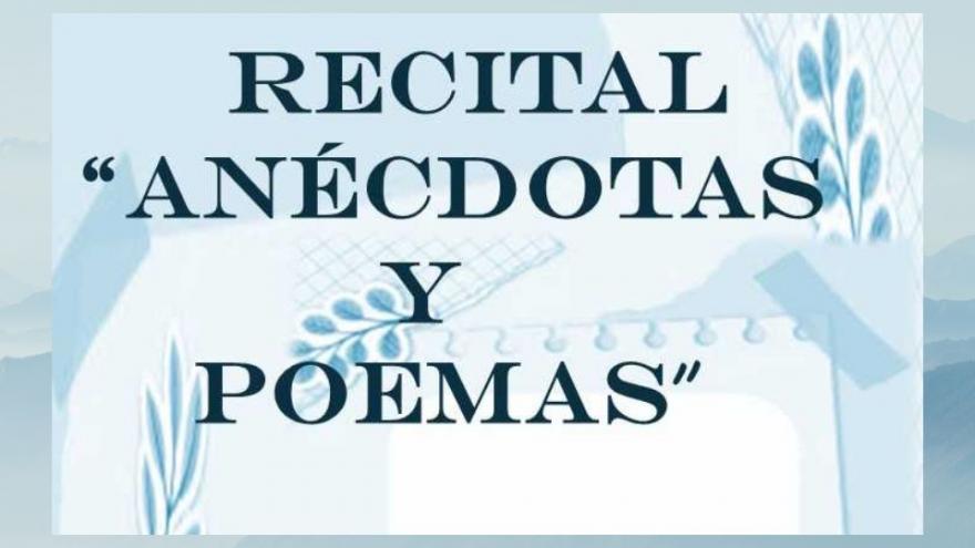 Cartel recital anécdotas y poemas