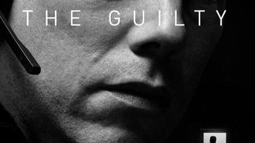 imagen del cartel de la película The guilty en la que se ve un primer plano del actor protagonista