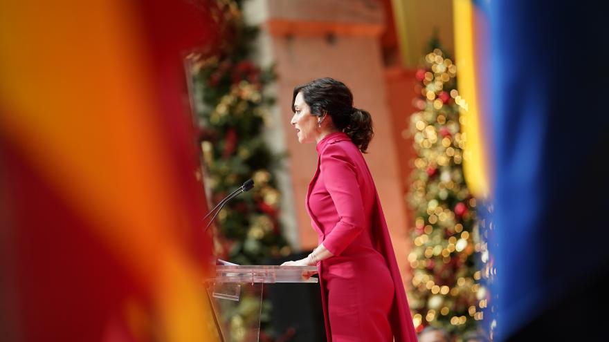 The president in profile in her speech