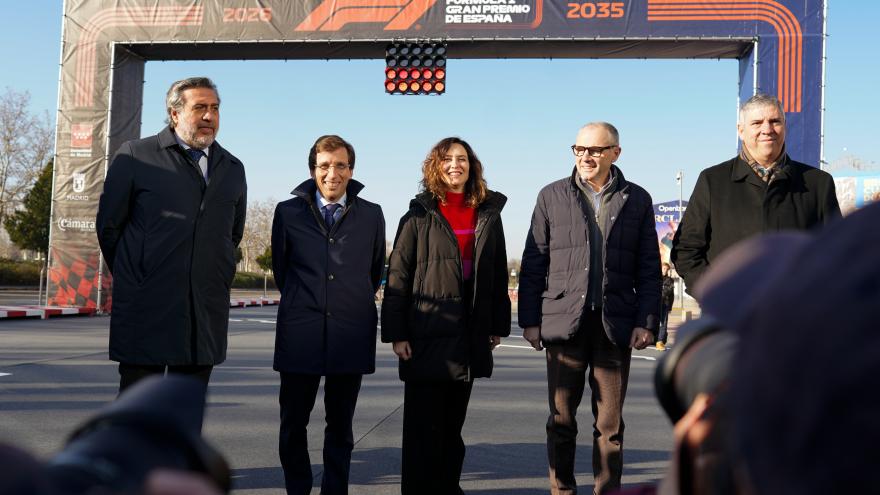 La presidenta durante el acto de F1