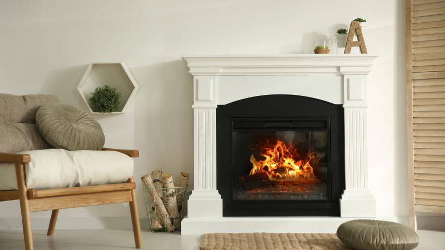 Butaca y chimenea