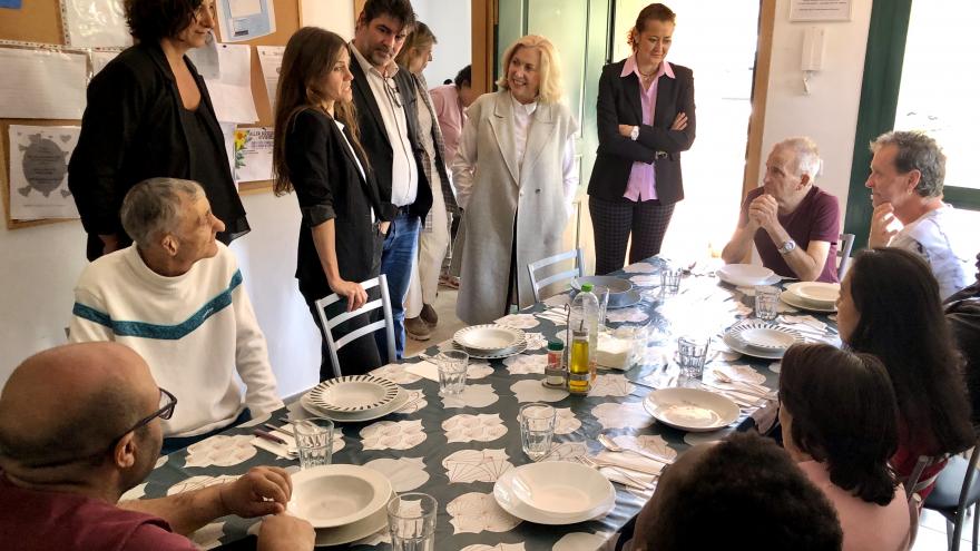 La consejera en su visita al centro
