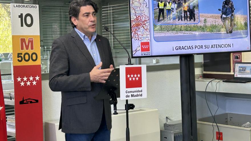 El consejero David Pérez durante su interevención