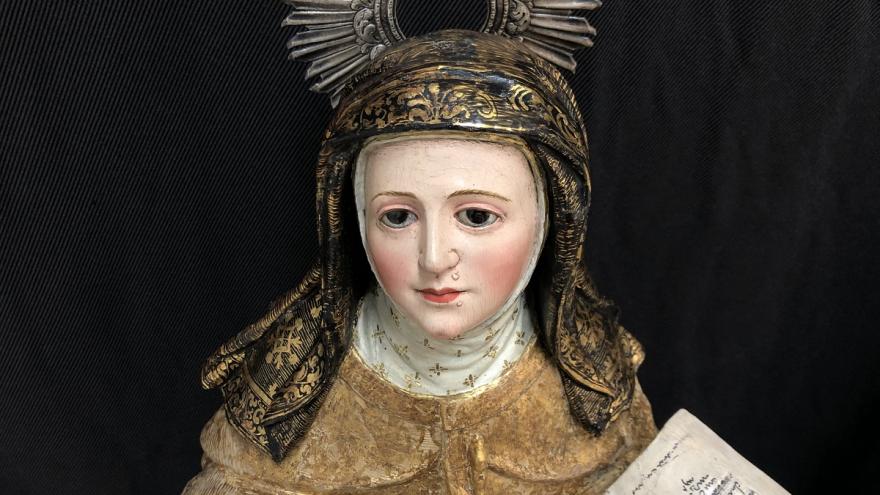 Carving of Saint Teresa of Jesus after restoration