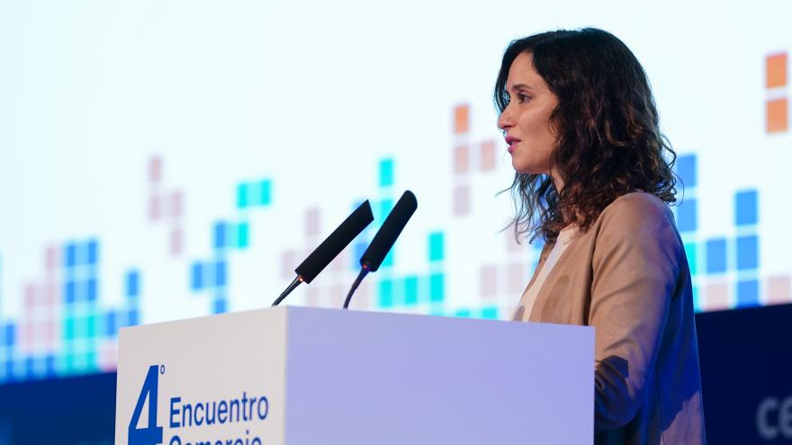 La presidenta durante su intervención en el encuentro
