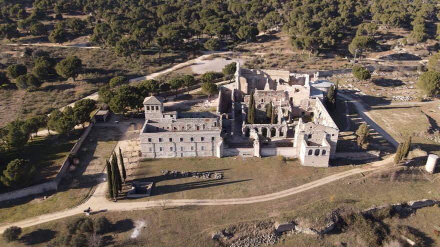 Imagen aérea del Monasterio de Santa María la Real de Valdeiglesias