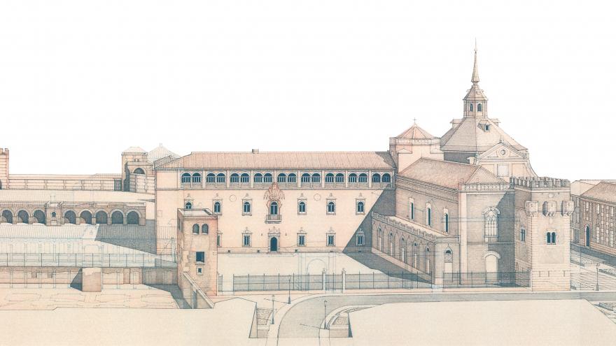 Dibujo Palacio Arzobispal Francisco Bedoya