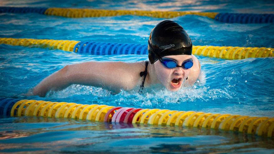 swimmer in competition