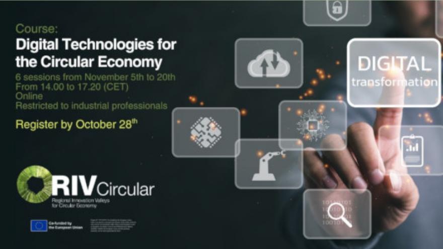 Curso sobre Tecnologías Digitales para la Economía Circular Cartel Curso Tecnologías Digitales para la Economía Circular