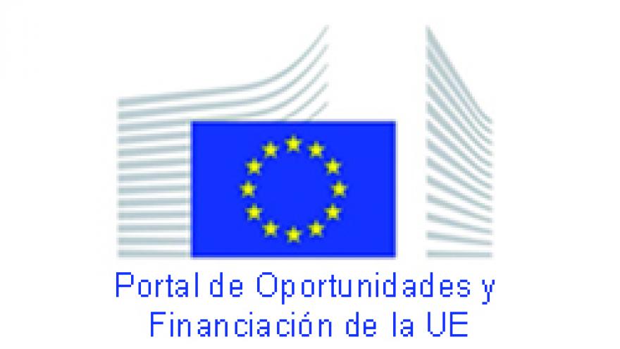 Logotipo de la Comisión Europea y la leyenda Portal de Oportunidades de la UE