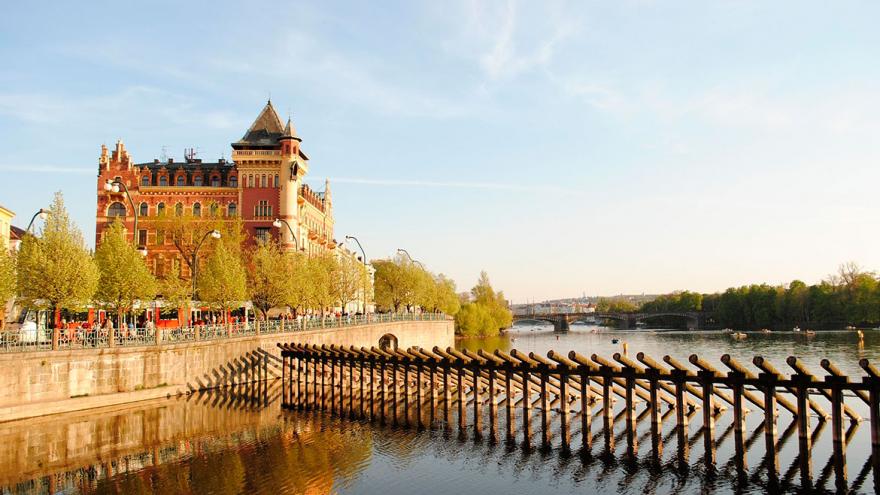 Vista de Praga desde el Danubio
