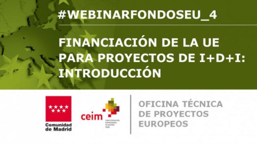 Anuncio de webinar, con logos de CEIM y Comunidad de Madrid