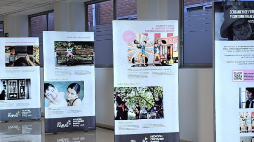 Exposición de paneles con fotografías