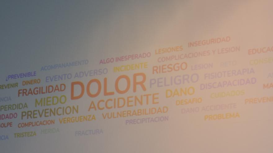 Nube de palabras sobre las caídas