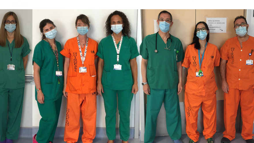 Imagen de profesionales de la UCIP del Hospital Universitario Ramón y Cajal