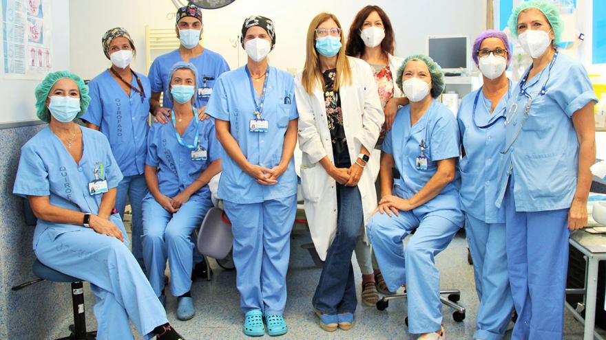 Equipo quirúrgico semillas magnéticas para cáncer de mama