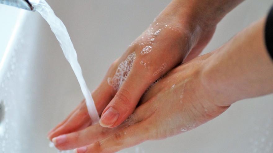 Imagen de un momento del lavado de manos