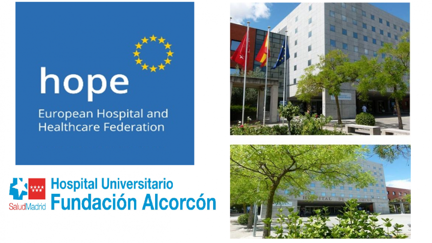 Profesionales sanitarios de la Unión Europea visitan el Hospital Fundación Alcorcón para conocer sus acciones de mejora medioambiental