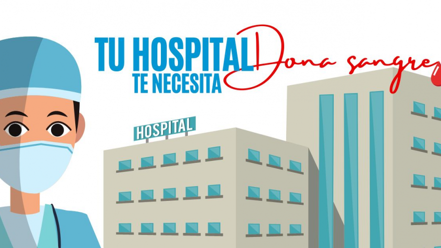 imagen prediseñada de hospital y profesional sanitario